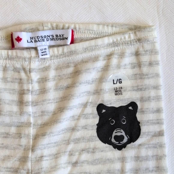 NEW Hudson's Bay unisex striped leggings 12-18 months baby - Picture 3 of 5